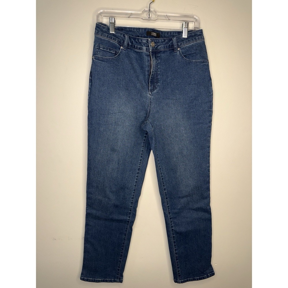 Dennis Basso Resular Riviera Strech 5 Pocket Jean Medium Wash, 10
